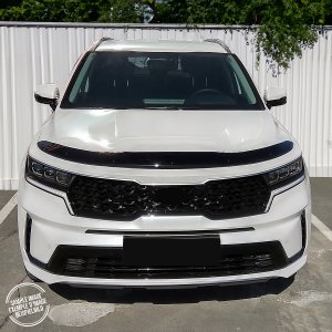 Chevrolet Suburban 2500 Hood Deflector - Omac - Acrylic, 1 Pc Sticking Version - Black - '07-'13